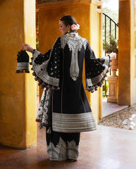 Heavy emb lawn with chak organza soft emb dupatta