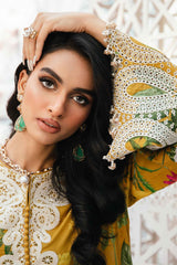 Emb lawn with Lawn digital printed Dopatta