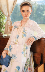 Chickankari Lawn with diamond printed dopatta