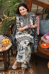 Emb Lawn with chiffon printed Dopatta
