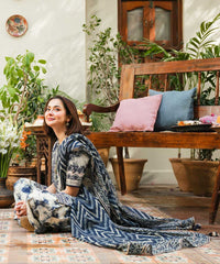 Emb Lawn with chiffon printed Dopatta