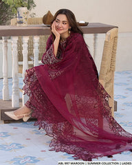 Emb lawn with organza Cut work Dopatta