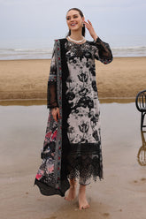Printed Emb Lawn with chiffon printed Dopatta