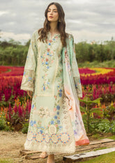 Chickankari Lawn with Diamond printed Dopatta