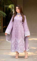 Libas on Dhanak with heavy Emb Dhanak shawl