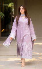 Libas on Dhanak with heavy Emb Dhanak shawl