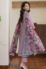 Jazmin on emb Dhanak with wool printed shawl