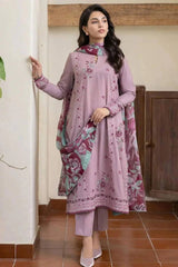 Jazmin on emb Dhanak with wool printed shawl