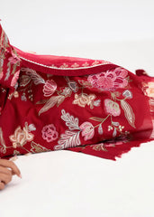 Zara shahjahan on emb Dhanak with wool shawl