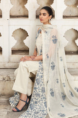 Bareeze on emb Linen with Emb chiffon dopatta