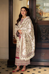 Asim jofa on heavy embDhanak with Pashmina wool shawl