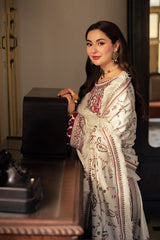 Asim jofa on heavy embDhanak with Pashmina wool shawl