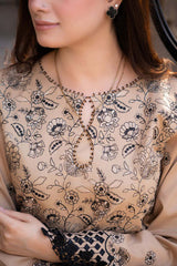 Libas on heavy emb Dhanak with dhanak emb shawl