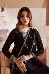 Batik on heavy emb Dhanak with Dhanak emb shawl