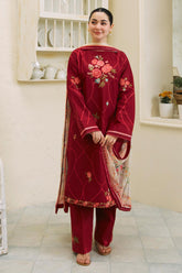 (MF1268) ZARASHAHJAHAN| UNSTITCHED 3PC HEAVY EMB PREMIUM LAWN WITH DIAMOND PRINTED DUPATTA