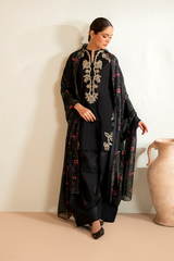 (MF1272) IZNIK| UNSTITCHED 3PC HEAVY EMB PREMIUM LAWN WITH INDIAN PRINTED CHIFFON DUPATTA