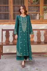 (MF1274) BATIK| UNSTITCHED 3PC HEAVY EMB PREMIUM LAWN WITH EMB CHIFFON DUPATTA