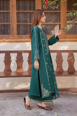 (MF1274) BATIK| UNSTITCHED 3PC HEAVY EMB PREMIUM LAWN WITH EMB CHIFFON DUPATTA