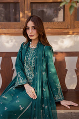 (MF1274) BATIK| UNSTITCHED 3PC HEAVY EMB PREMIUM LAWN WITH EMB CHIFFON DUPATTA