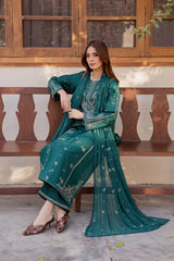 (MF1274) BATIK| UNSTITCHED 3PC HEAVY EMB PREMIUM LAWN WITH EMB CHIFFON DUPATTA