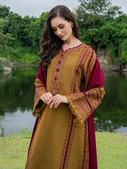 (MF1275) FAIZA FAISAL| UNSTITCHED 3PC HEAVY EMB PREMIUM LAWN WITH CHIFFON EMB DUPATTA