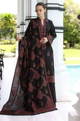 (MF1278) BAREEZA| UNSTITCHED 3PC HEAVY EMB PREMIUM LAWN WITH HEAVY CHIFFON EMB DUPATTA