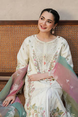 (MF1280)JEEM| UNSTITCHED 3PC HEAVY EMB PREMIUM LAWN WITH RANGOLI DIAMOND EMB DUPATTA