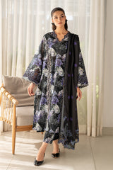 (MF12) BAROQUE| UNSTITCHED 3PC PREMIUM BANA DORA DIGITAL PRINTED LAWN