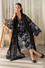 (MF12) BAROQUE| UNSTITCHED 3PC PREMIUM BANA DORA DIGITAL PRINTED LAWN