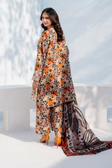 (MF13) BAROQUE| UNSTITCHED 3PC PREMIUM BANA DORA DIGITAL PRINTED LAWN