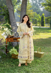 MF1349| ELAF UNSTITCHED 3PC HEAVY EMB PREMIUM VISCOS WITH READY TO WEAR EMB & PRINTED SILK SHAWL