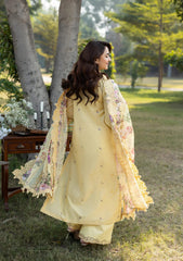 MF1349| ELAF UNSTITCHED 3PC HEAVY EMB PREMIUM VISCOS WITH READY TO WEAR EMB & PRINTED SILK SHAWL