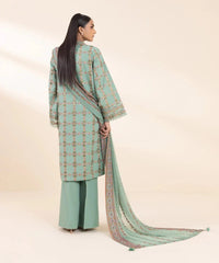 Sapphire — 3pc on emb Lawn with Chiffon Emb Dopatta image 1