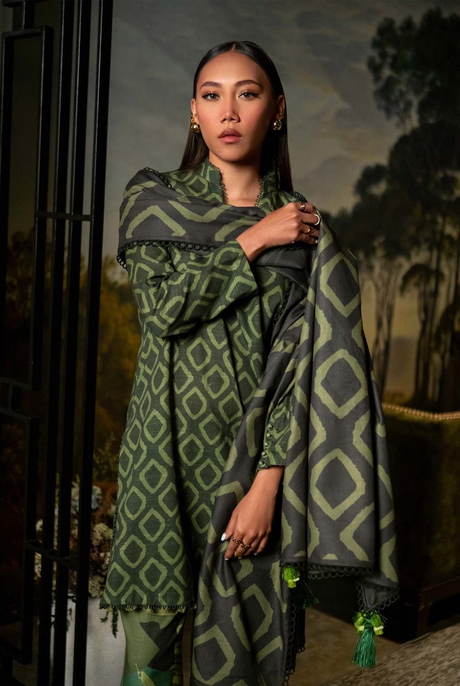 MAARIA.B — 3pc on Digital Lawn with Lawn 4 side printed Dopatta image 1