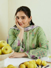 Zarashahjahan — 3pc on emb Lawn with Diamond Dopatta image 2