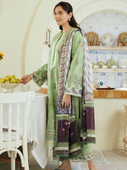 Zarashahjahan — 3pc on emb Lawn with Diamond Dopatta image 1