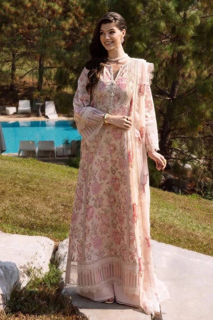 Bareeze — 3pc on emb Lawn with Chiffon Emb Dopatta image 0