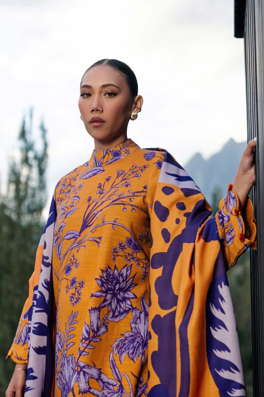 MAARIA.B — 3pc on Digital Lawn with Lawn 4 side printed Dopatta image 3