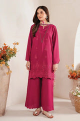 Garnet — 3pc on cheekan kari lawn with slan munnar printted dubbta image 0