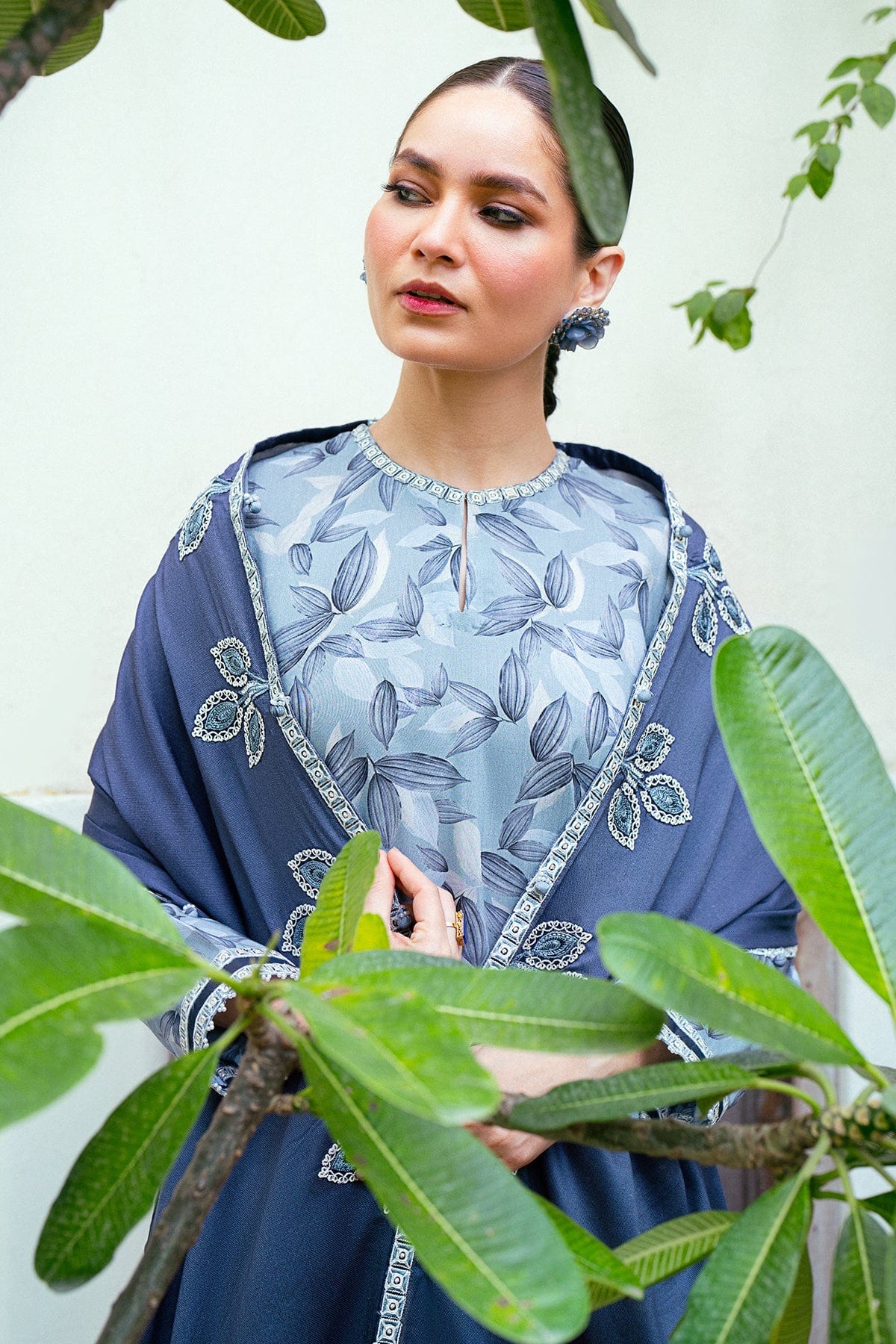 Baroque — 3pc on Digital Lawn with 4 side printed Lawn Dopatta image 3