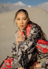 MAARIA.B — 3pc on Digital Lawn with Lawn 4 side printed Dopatta image 1