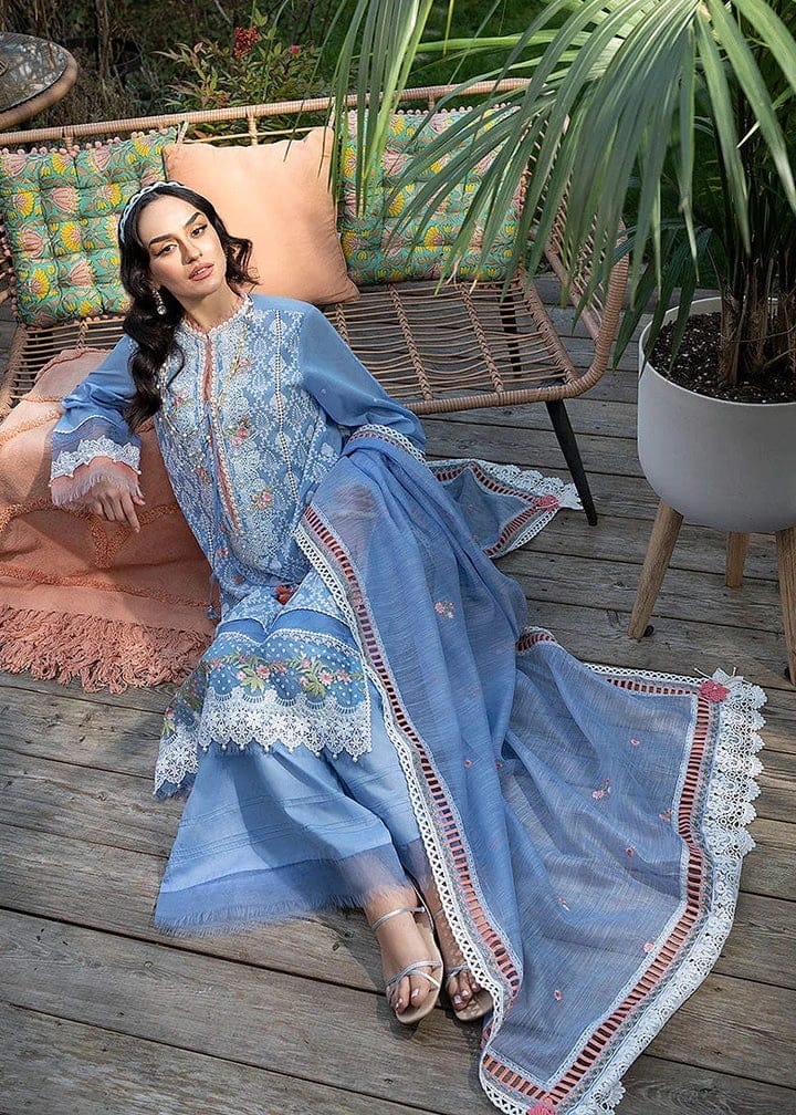 Chrimson — 3pc on emb Lawn with Organa Emb Dopatta image 2