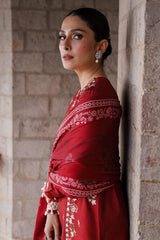 Cross Stich — 3pc on emb Lawn with Diamond Dopatta image 5