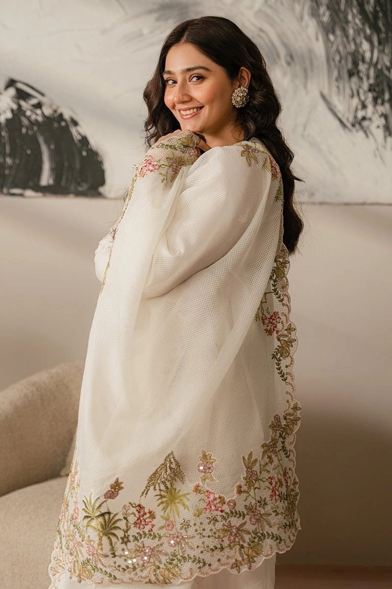 Cross stich — 3pc on emb Lawn with Organa Emb Dopatta image 3