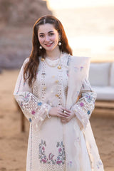 Qalamkar — 3pc on emb Lawn with Organza Emb Dopatta image 1