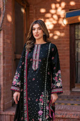 Farasha 3PC on heavy emb Dhanak with Dhanak emb shawl
