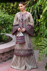Jazmin on heavy emb Dhanak with Dhanak emb shawl