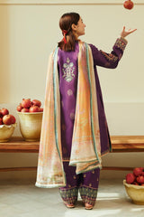 Zarashajahan — 3pc on emb Lawn with Diamond Dopatta image 3