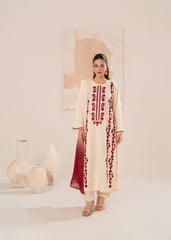 ZARIF ON UNSTITCHED 3PC DHANAK EMB WITH PRINTED WOOL SHAWL