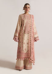 (MF1216) HUSSAIN REHAR| UNSTITCHED 3PC HEAVY EMB LAWN WITH EMB READY TO WEAR CHIFFON DUPATTA